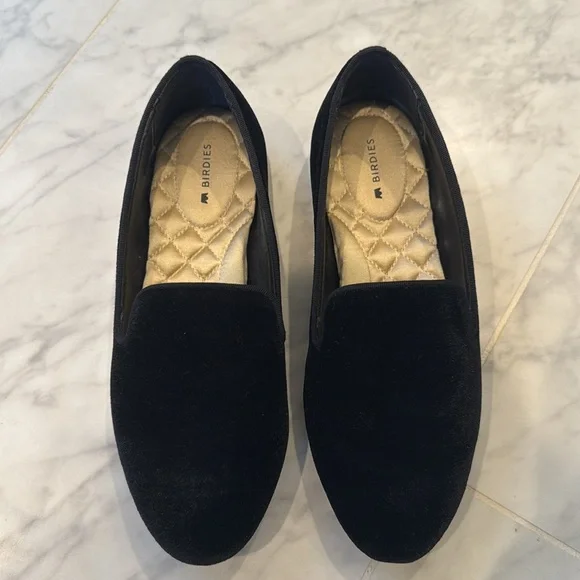 Birdies black velvet loafers - Picture 2 of 4